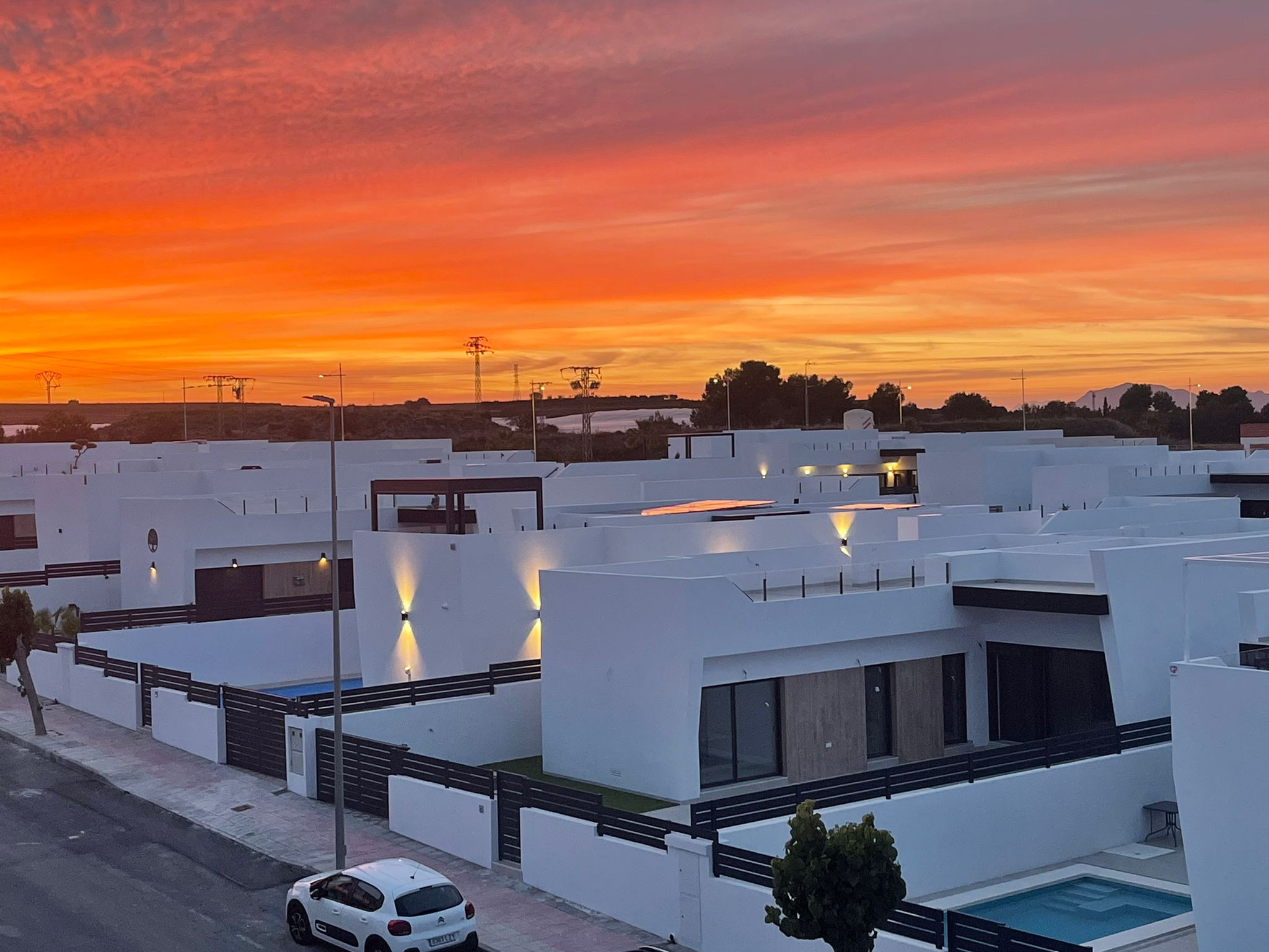 Zonsondergang vanaf het dakterras, foto 1